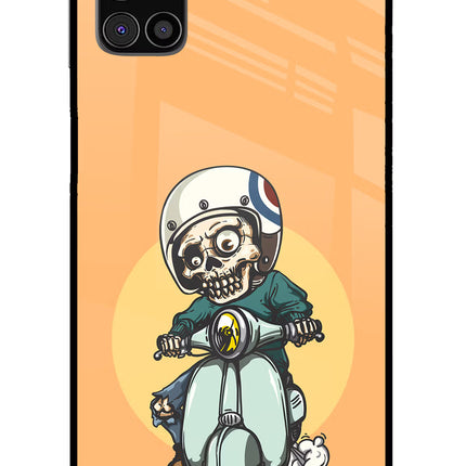 Undead Biker Samsung M31s Glass Case Back Cover by Casekaro