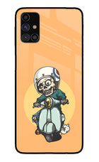 Undead Biker Samsung M31s Glass Case