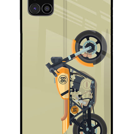 Vertical Speedster Samsung M31s Glass Case Back Cover by Casekaro