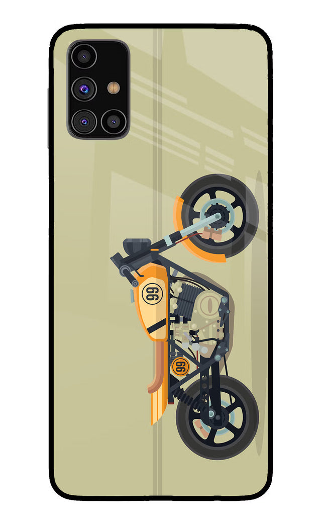 Vertical Speedster Samsung M31s Glass Case