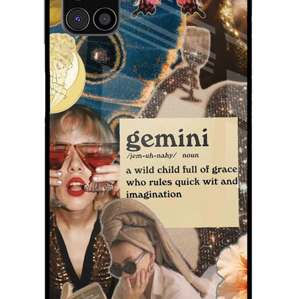 Gemini Zodiac Samsung M31s Glass Case
