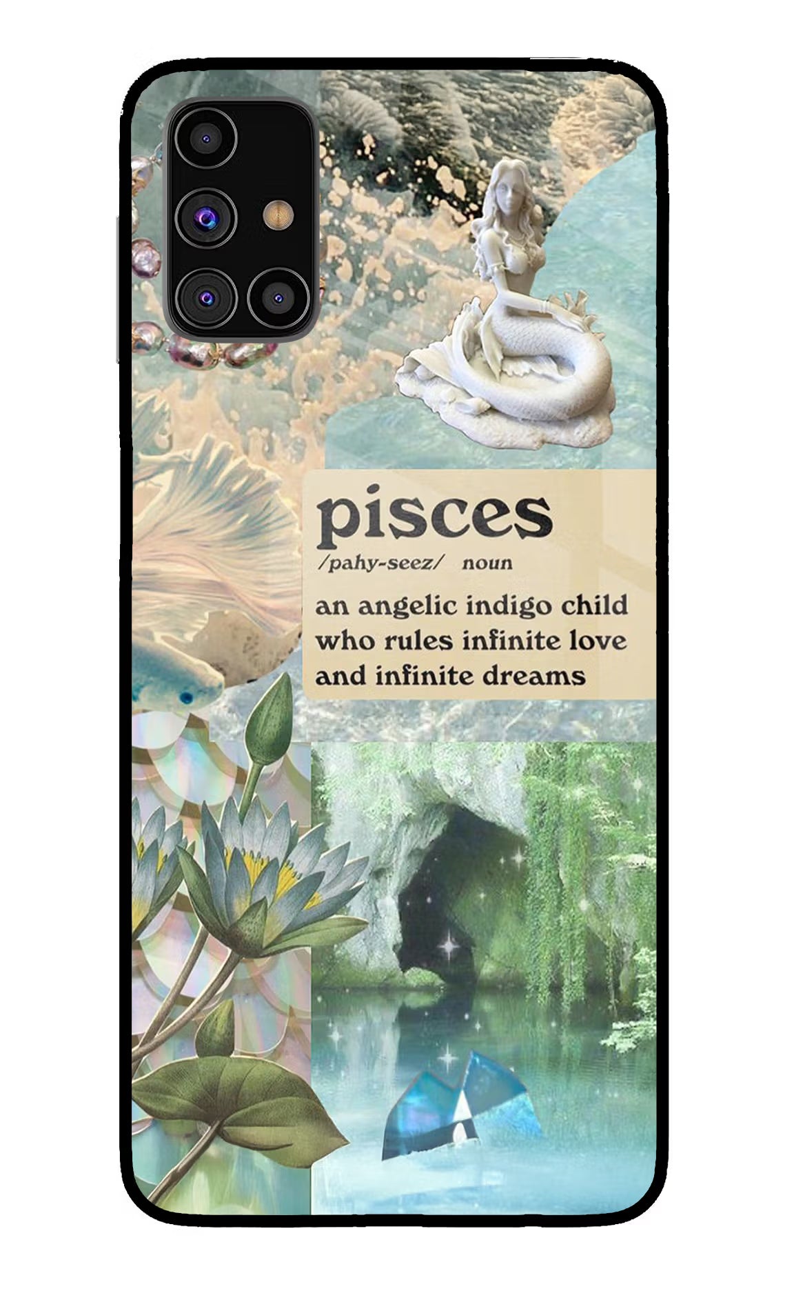 Pisces Zodiac Samsung M31s Glass Case