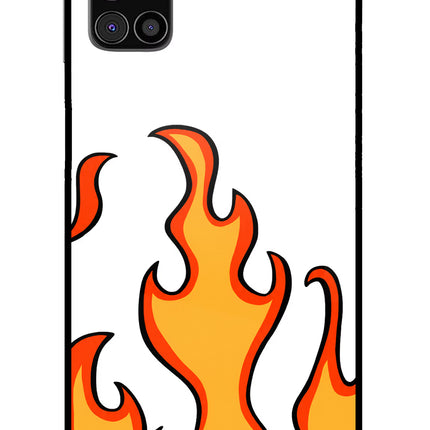 Fired Up – White Samsung M31s Glass Case Back Cover by Casekaro