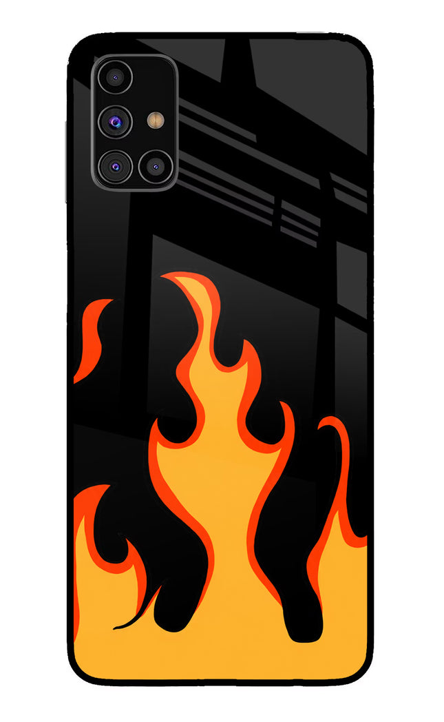 Fired Up – Black Samsung M31s Glass Case