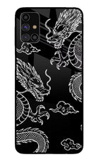 Twin Dragons Samsung M31s Glass Case