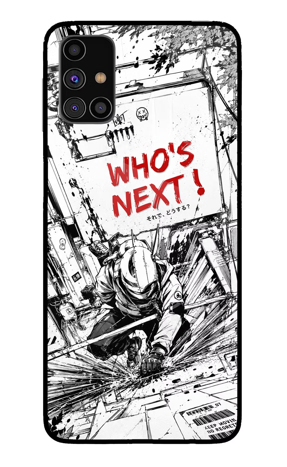 Who's Next Samsung M31s Glass Case Back Cover by Casekaro