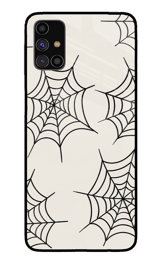 Spider Web Samsung M31s Glass Case