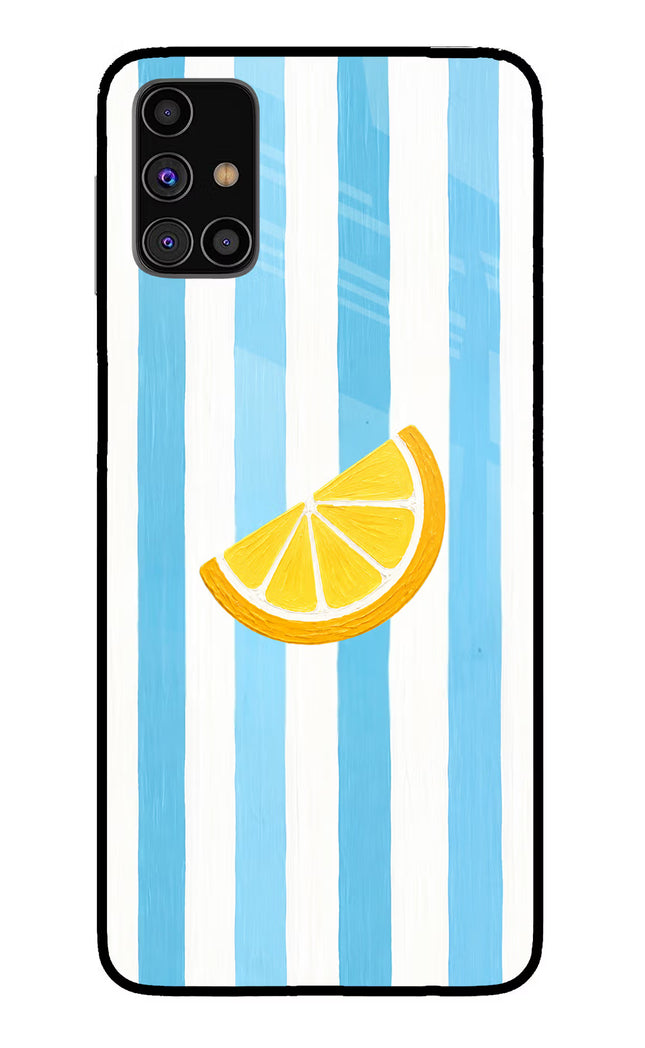 Summer Lemon Samsung M31s Glass Case
