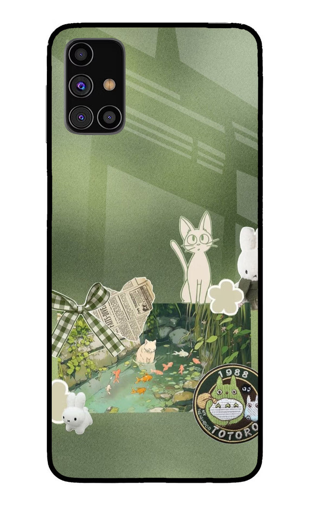 Aesthetic anime Samsung M31s Glass Case