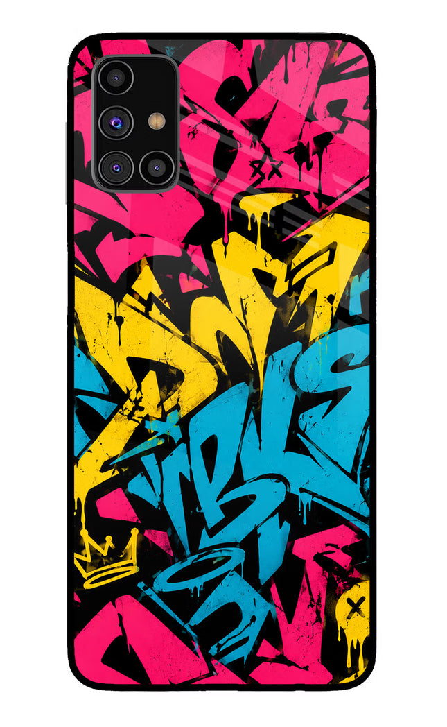 Graffiti Vibe Samsung M31s Glass Case