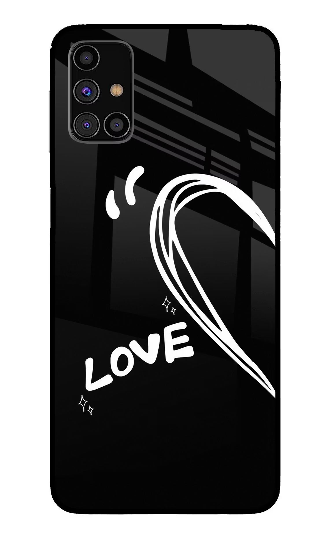 Love Line Samsung M31s Glass Case