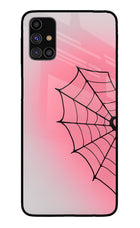 Pink Web Samsung M31s Glass Case