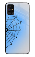 Blue Web Samsung M31s Glass Case