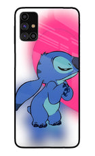 Stitch Hug Samsung M31s Glass Case