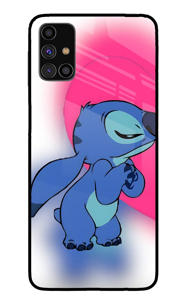 Stitch Hug Samsung M31s Glass Case