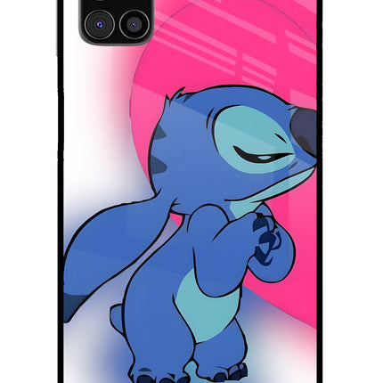 Stitch Hug Samsung M31s Glass Case Back Cover by Casekaro