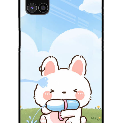 Bunny Treat Samsung M31s Glass Case Back Cover by Casekaro