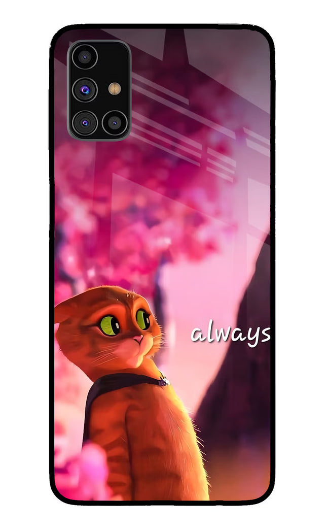 Always Cat Samsung M31s Glass Case