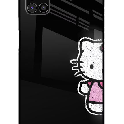 Kitty Charm Samsung M31s Glass Case Back Cover by Casekaro