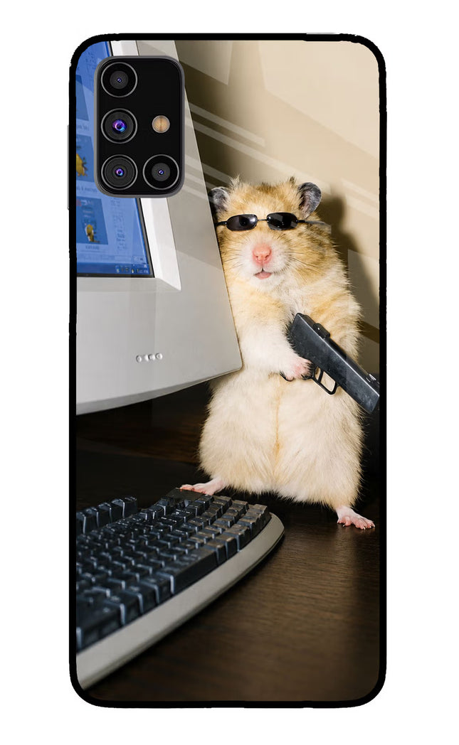Hacker Hamster Samsung M31s Glass Case