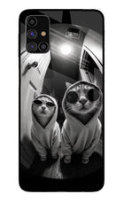 Hood Cats Samsung M31s Glass Case