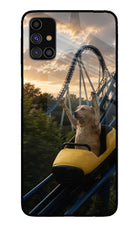 Rollercoaster Dog Samsung M31s Glass Case