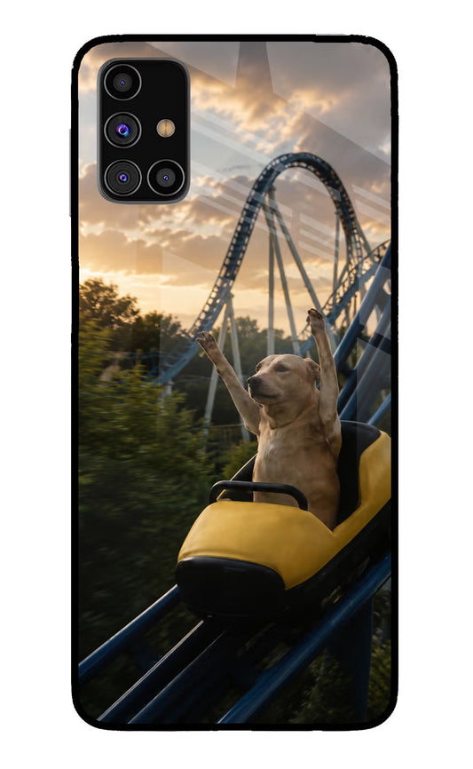 Rollercoaster Dog Samsung M31s Glass Case