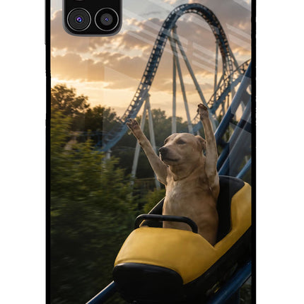 Rollercoaster Dog Samsung M31s Glass Case Back Cover by Casekaro