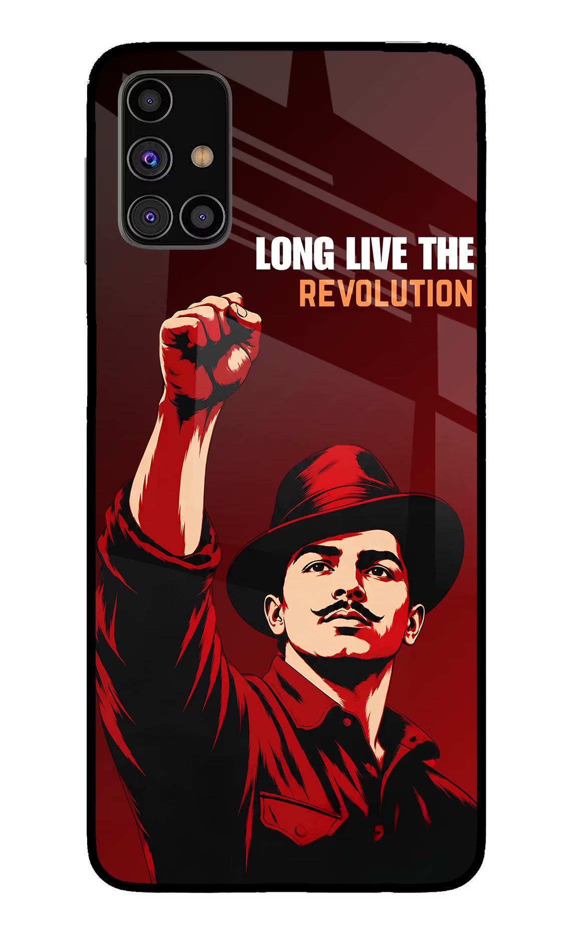 Bhagat Singh Revolution Samsung M31s Glass Case
