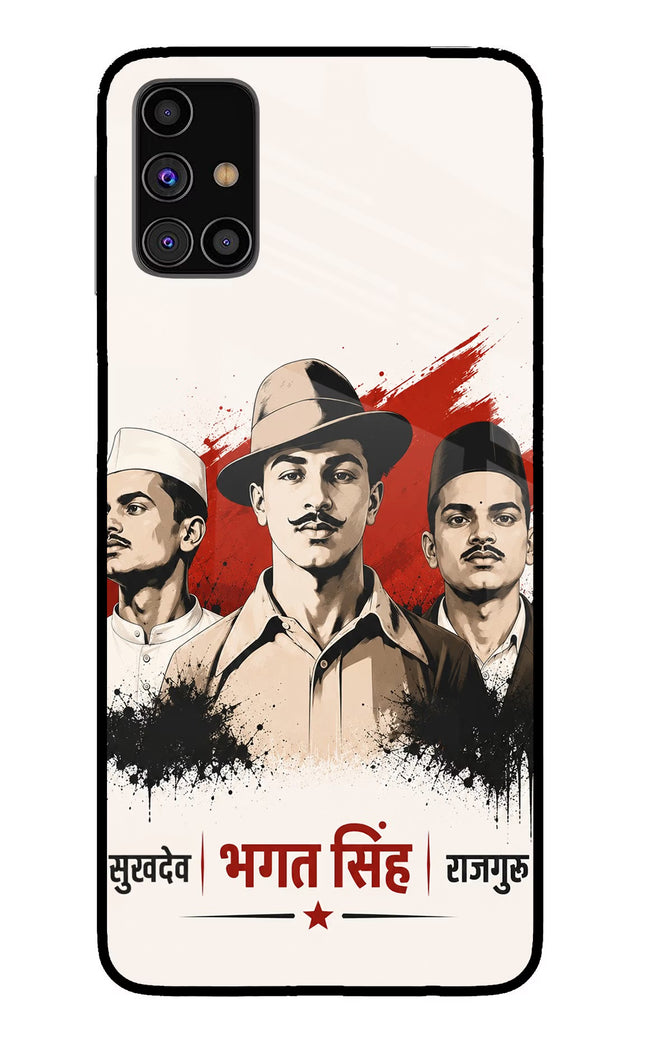 Bhagat Singh Trio Samsung M31s Glass Case