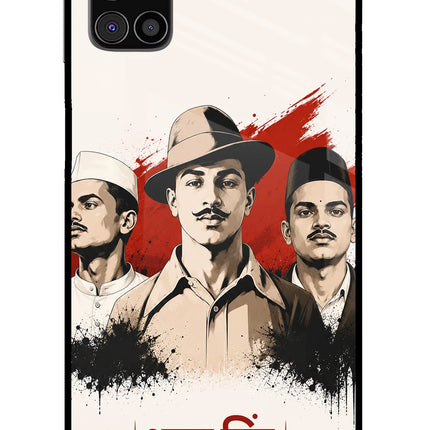 Bhagat Singh Trio Samsung M31s Glass Case Back Cover by Casekaro