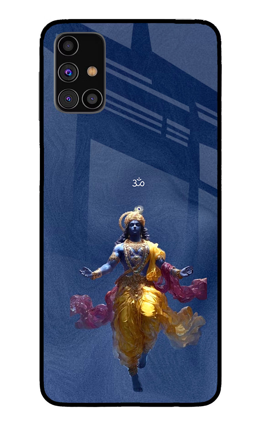 Cosmic Krishna Samsung M31s Back Cover, Glass case