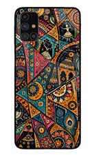Folk Print Samsung M31s Glass Case