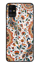 White Mayura Samsung M31s Glass Case