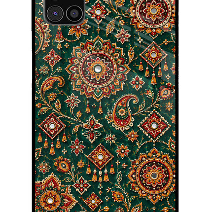 Green Pataka Samsung M31s Glass Case