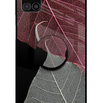 Leaf Pattern Samsung M31s Glass Case