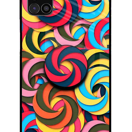 Spiral Pattern Samsung M31s Pop Case by Casekaro