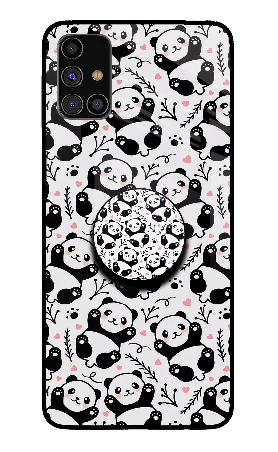 Cute Panda Samsung M31s Pop Case by Casekaro