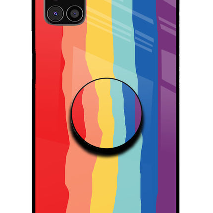 Rainbow Samsung M31s Glass Case