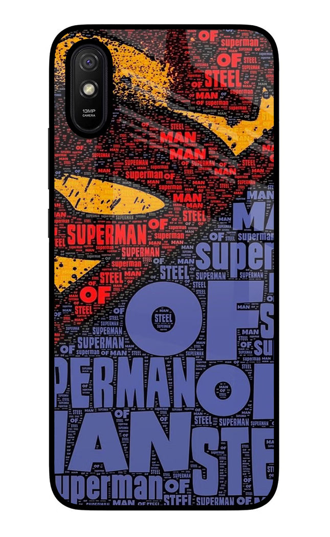 Superman Redmi 9A/9i Glass Case Back Cover by Casekaro