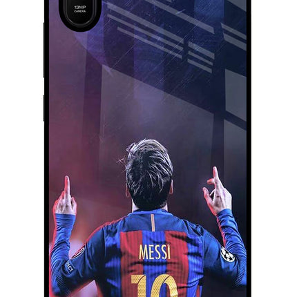 Messi Redmi 9A/9i Glass Case Back Cover by Casekaro