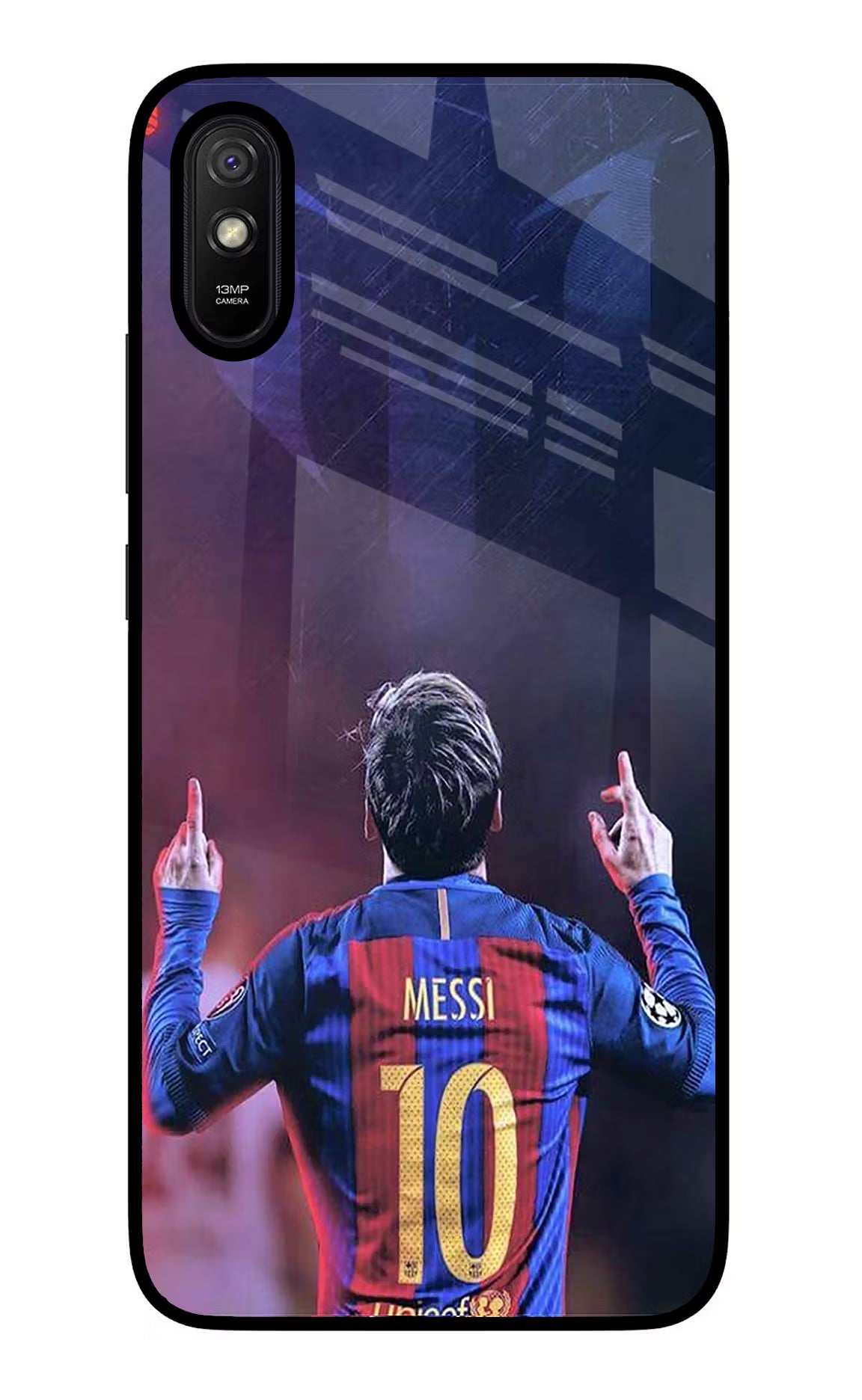 Messi Redmi 9A/9i Glass Case Back Cover by Casekaro
