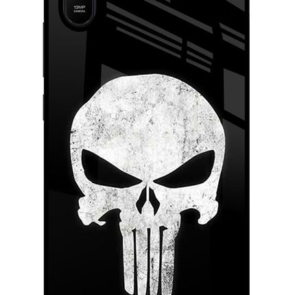 Punisher Skull Redmi 9A/9i Glass Case Back Cover by Casekaro