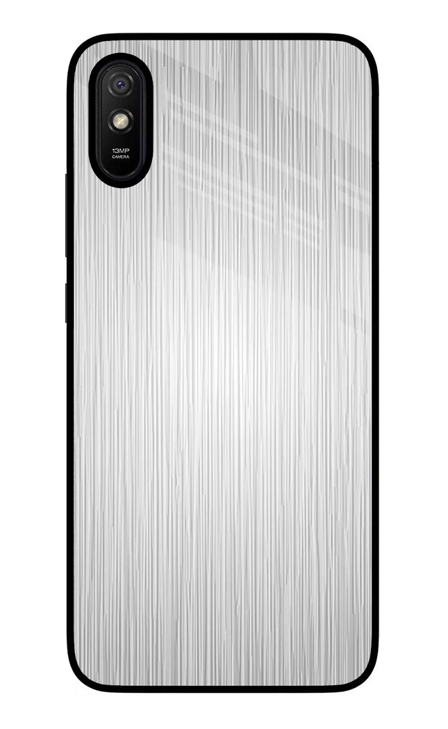 Wooden Grey Texture Redmi 9A/9i Glass Case Back Cover by Casekaro