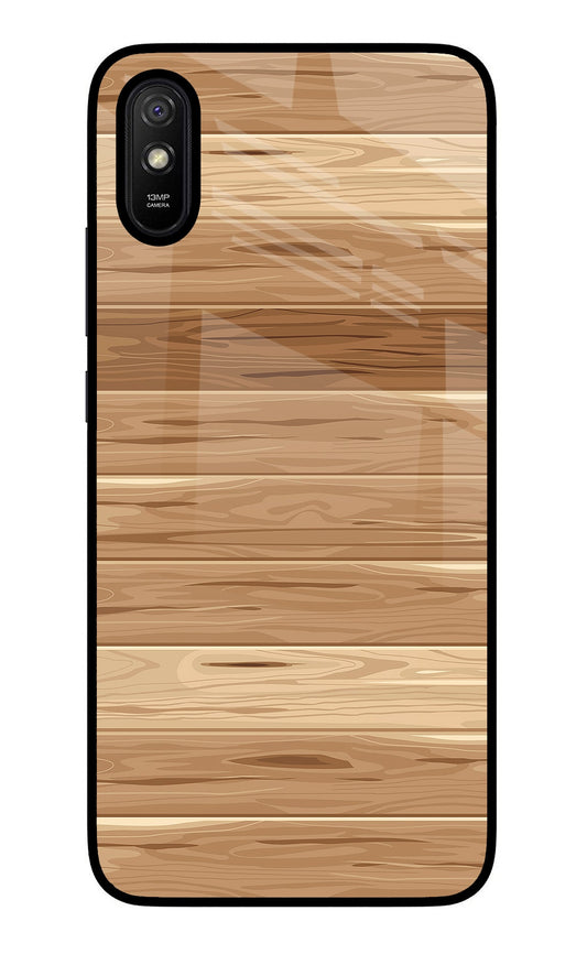 Wooden Vector Redmi 9A/9i Glass Case