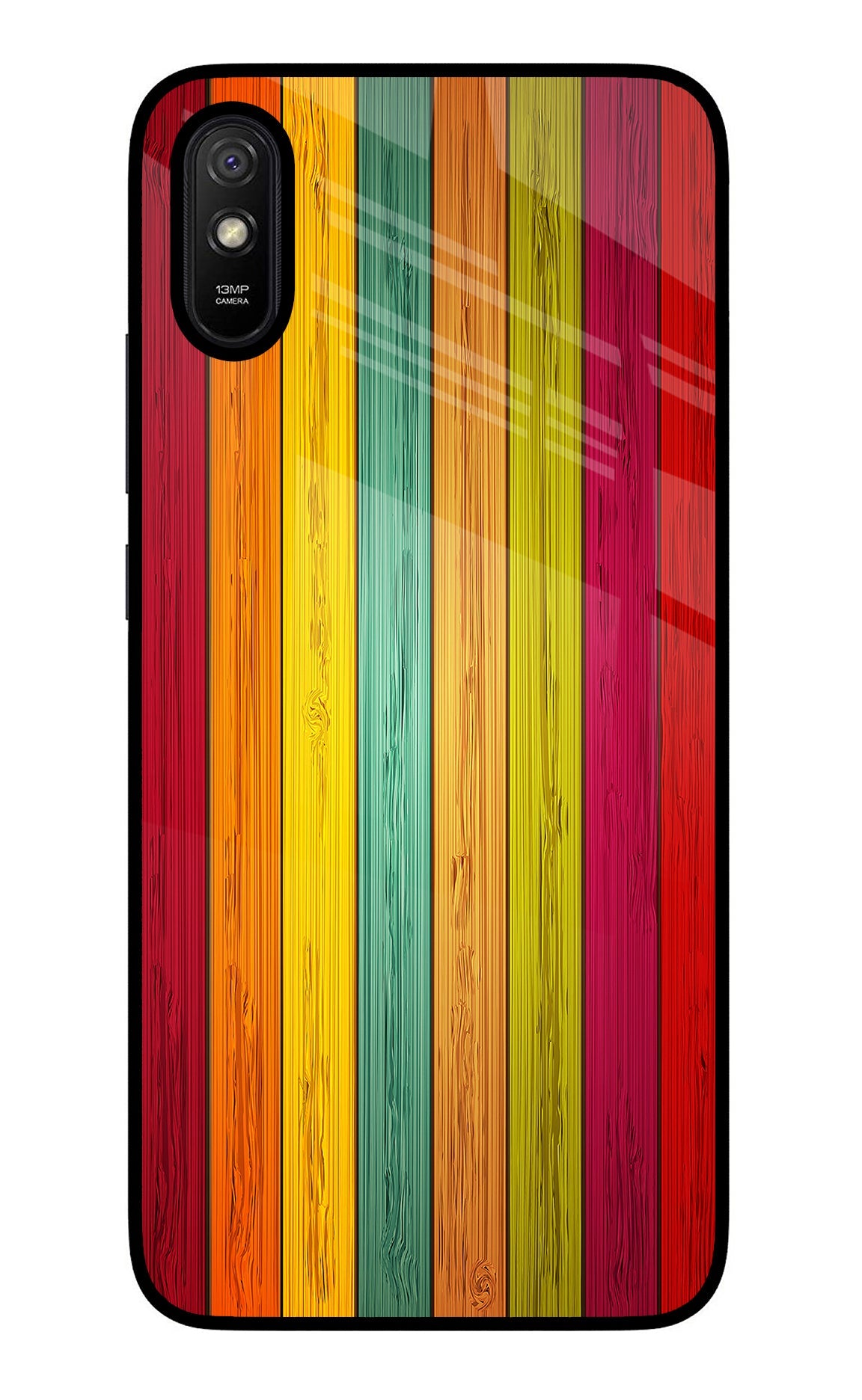 Multicolor Wooden Redmi 9A/9i Back Cover