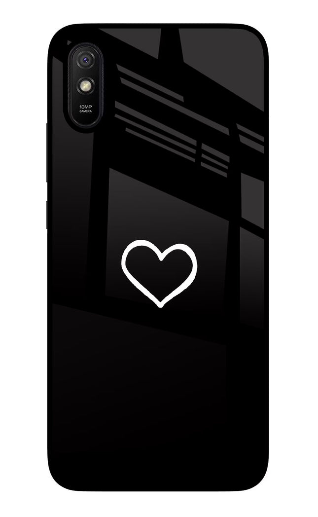 Heart Redmi 9A/9i Glass Case Back Cover by Casekaro