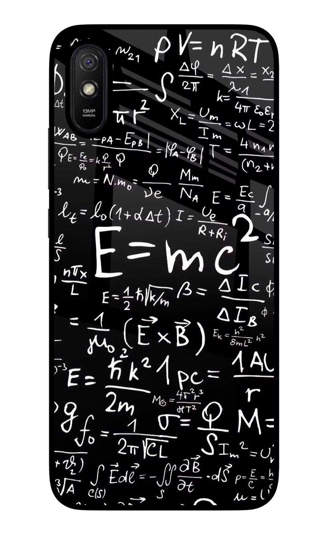 Physics Formula Redmi 9A/9i Glass Case Back Cover by Casekaro