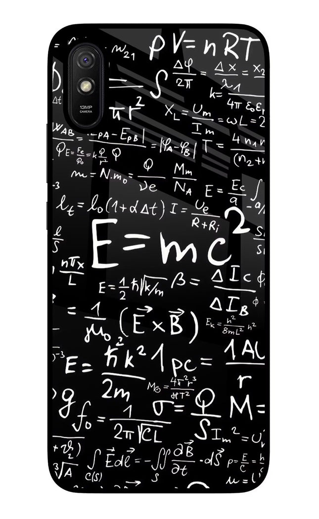 Physics Formula Redmi 9A/9i Glass Case Back Cover by Casekaro