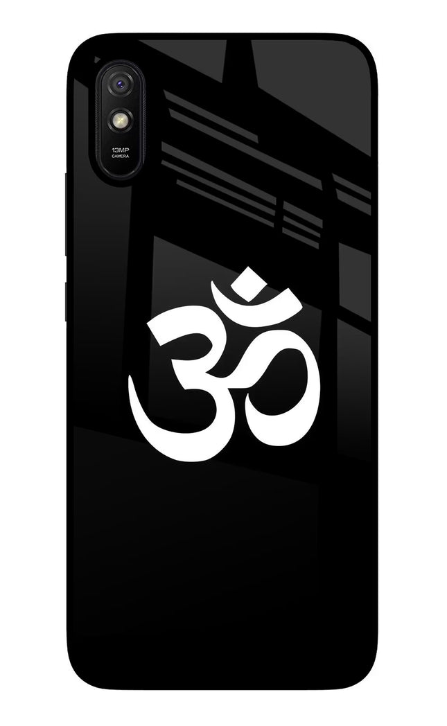 Om Redmi 9A/9i Glass Case Back Cover by Casekaro